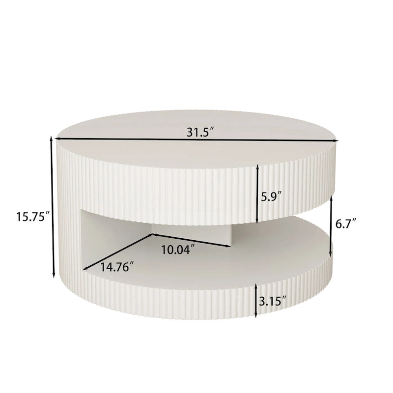 Table basse ronde de 31,5 po