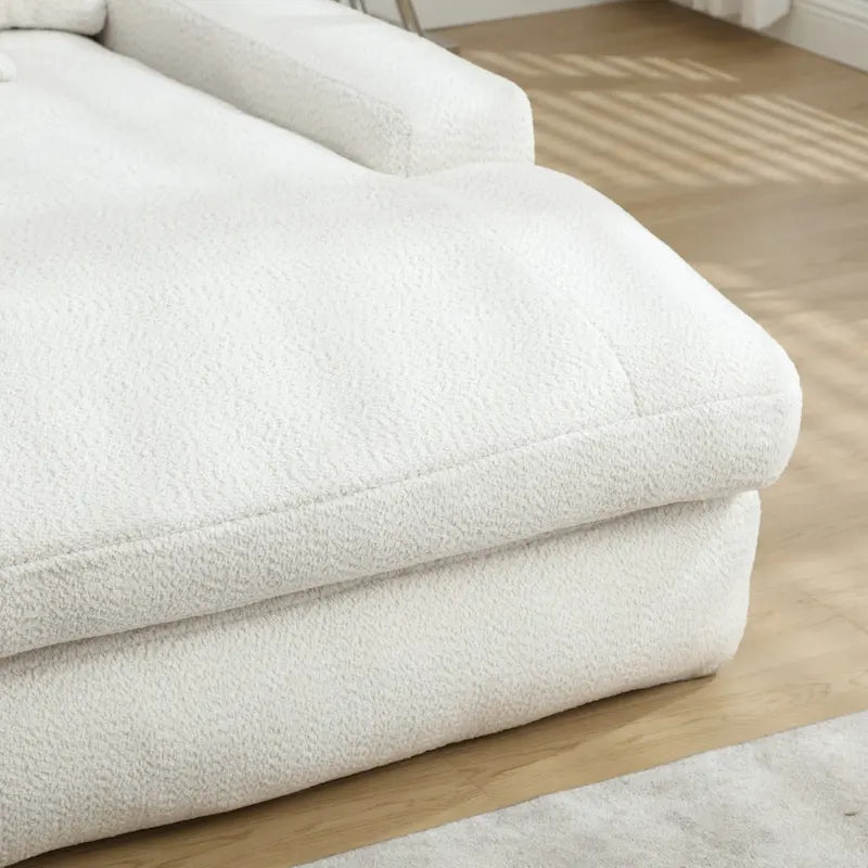 Canapé paresseux 2 places en chenille avec 5 coussins de dossier
