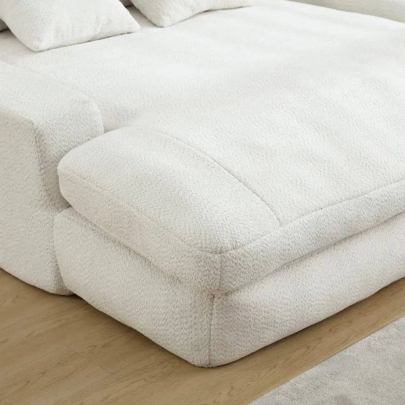 Canapé paresseux 2 places en chenille avec 5 coussins de dossier