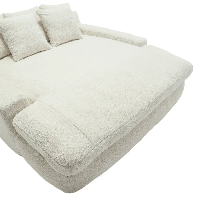 Canapé paresseux 2 places en chenille avec 5 coussins de dossier