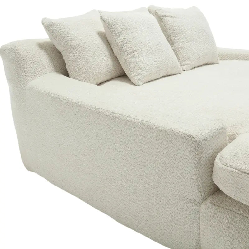 Canapé paresseux 2 places en chenille avec 5 coussins de dossier