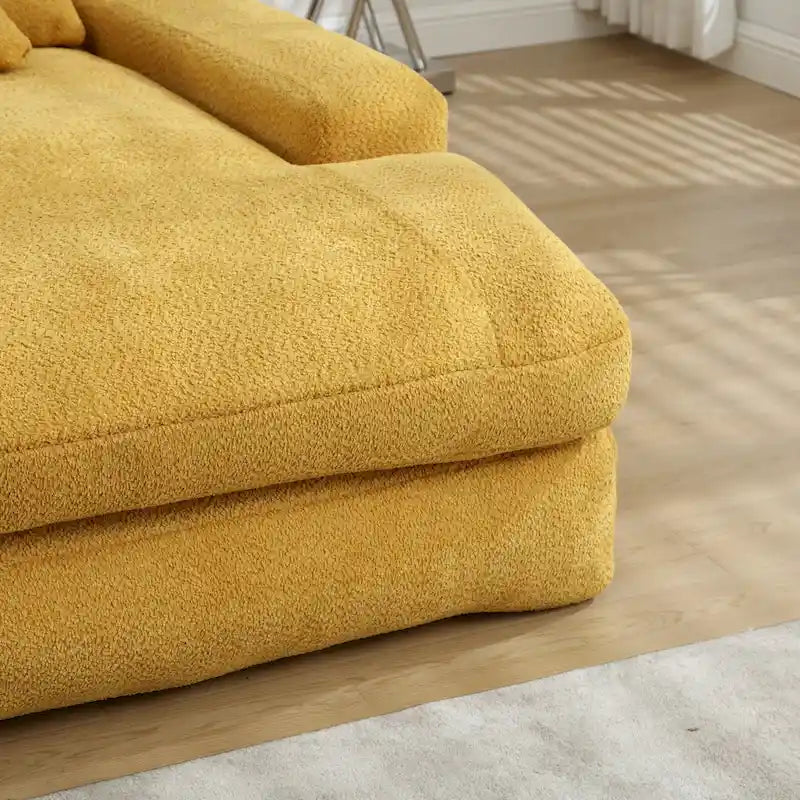 Canapé paresseux 2 places en chenille avec 5 coussins de dossier