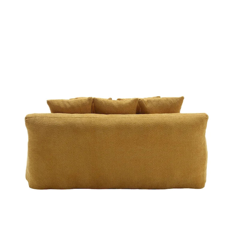 Canapé paresseux 2 places en chenille avec 5 coussins de dossier