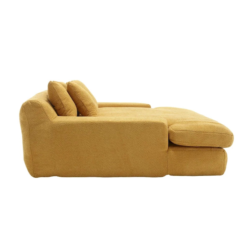 Canapé paresseux 2 places en chenille avec 5 coussins de dossier