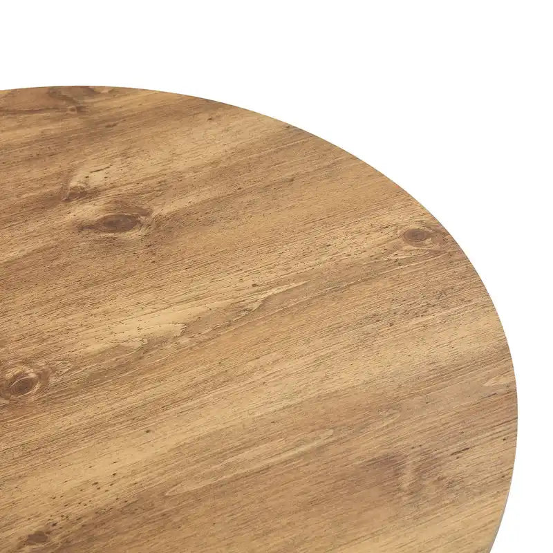 Table basse ronde moderne avec pieds cylindriques Table centrale en bois avec espace de rangement dissimulé Table basse de salon