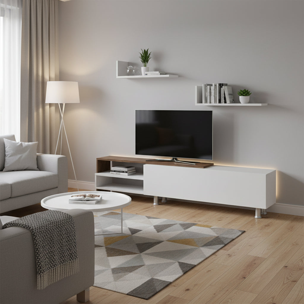 TV Stand Modern Entertainment Center Cabinet for TVs Up to 80 Inches - 73 inches