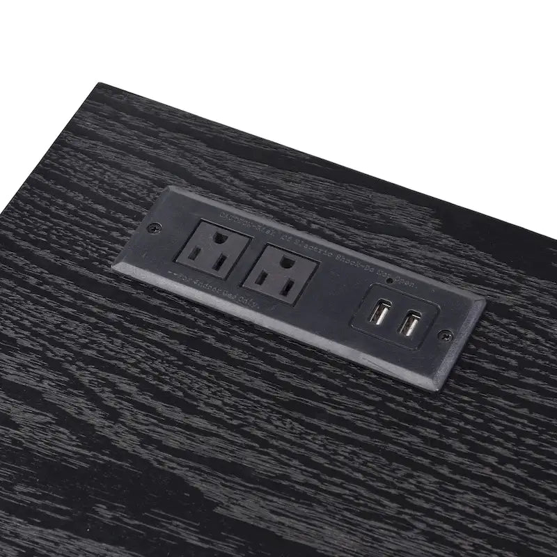 Bureau informatique moderne en acier de 48 pouces avec ports de chargement