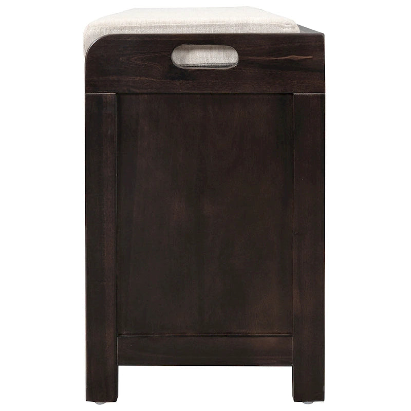 Banc de rangement avec panier amovible et 2 tiroirs