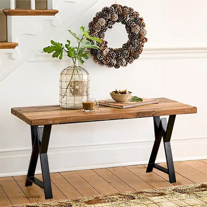 Pied de table robuste type W rectangulaire