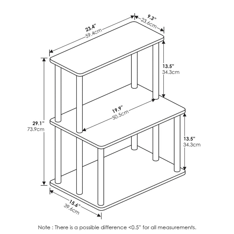 Étagère de rangement de cuisine à 3 niveaux sans outils