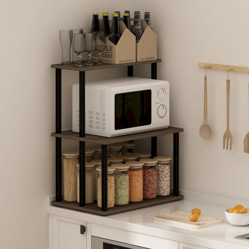 Étagère de rangement de cuisine à 3 niveaux sans outils