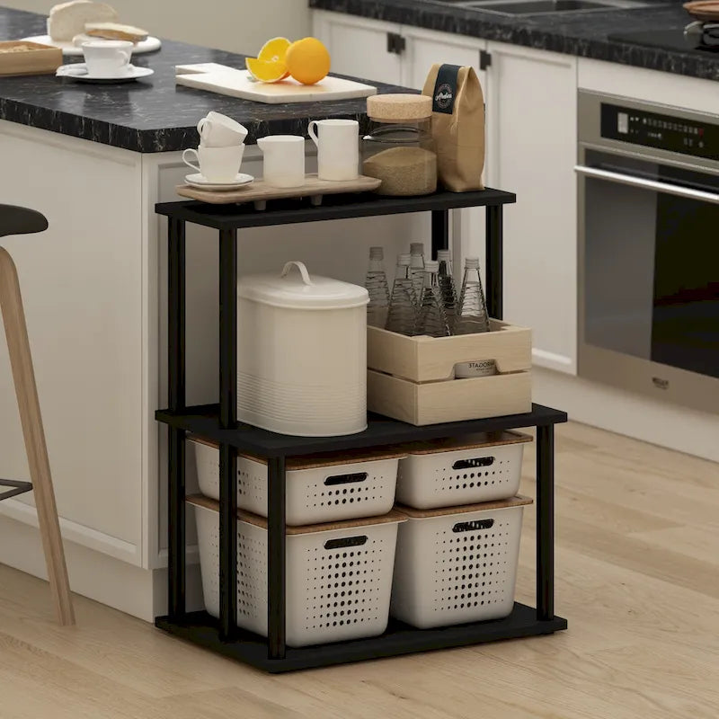 Étagère de rangement de cuisine à 3 niveaux sans outils