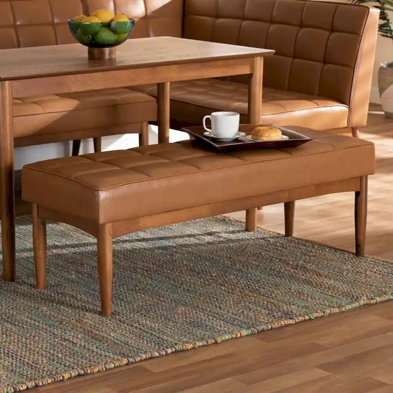 Banc de salle à manger moderne du milieu du siècle