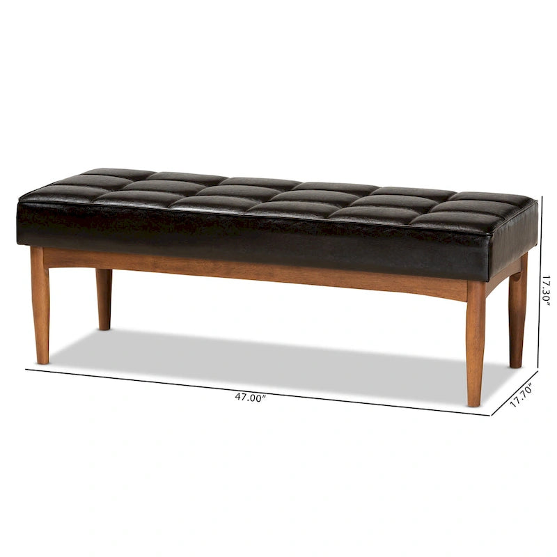 Banc de salle à manger moderne du milieu du siècle
