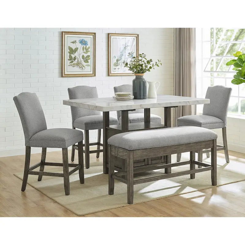 Banc-coffre de rangement en bois flotté
