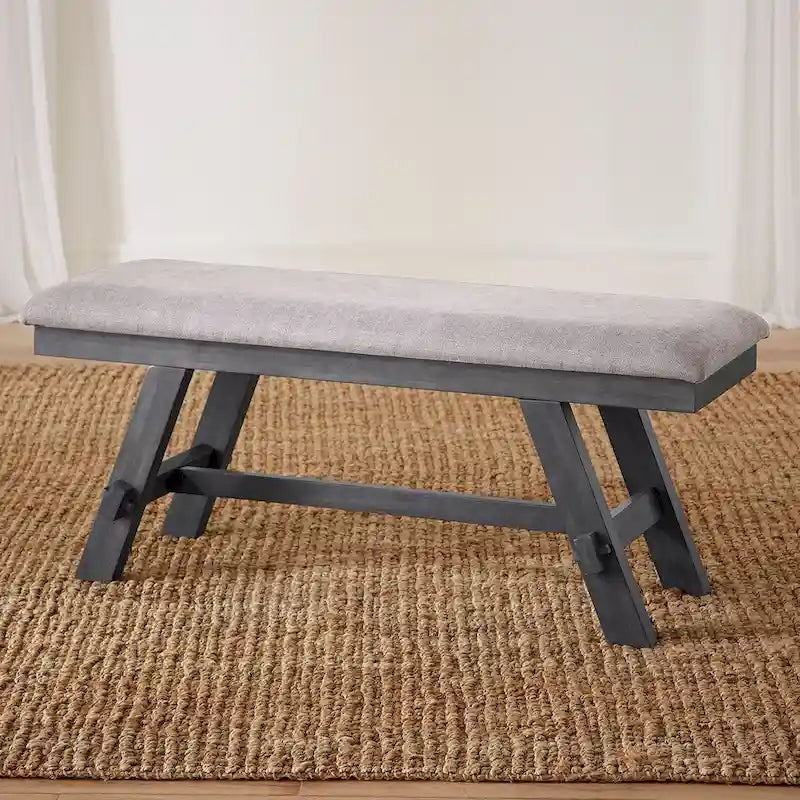 Banc rembourré expresso foncé