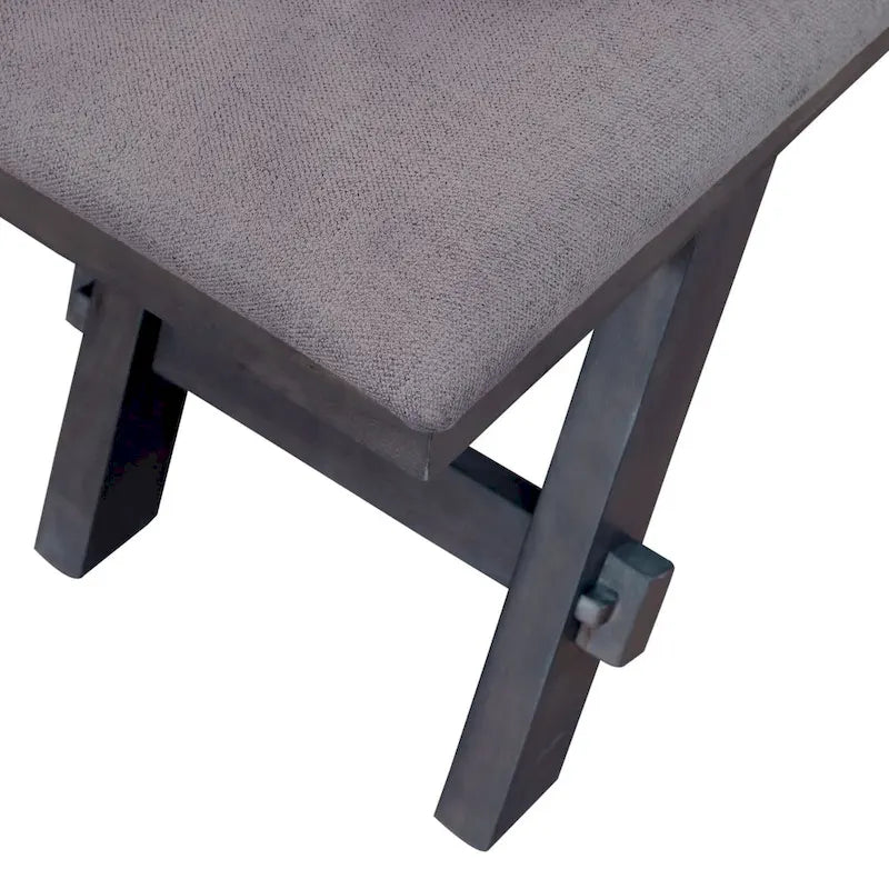 Banc rembourré expresso foncé