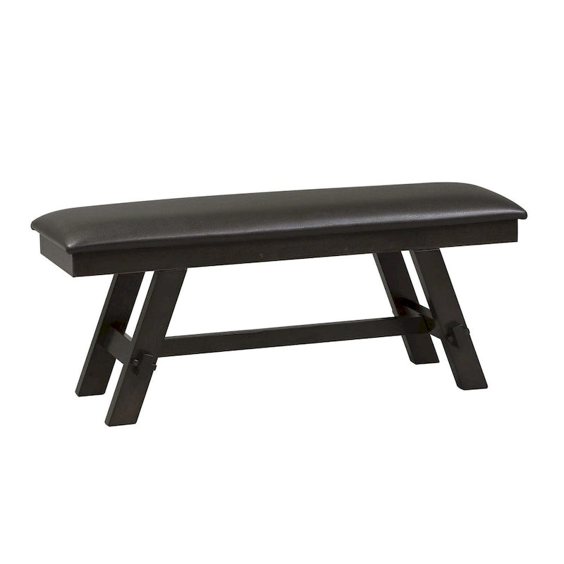Banc rembourré expresso foncé