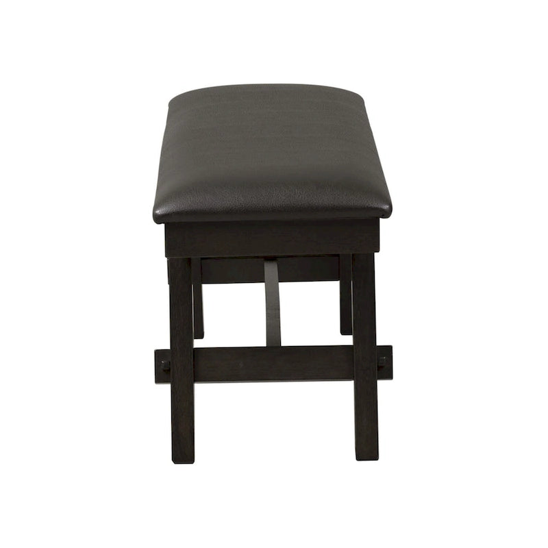Banc rembourré expresso foncé