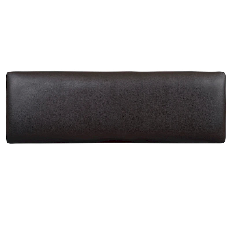 Banc rembourré expresso foncé