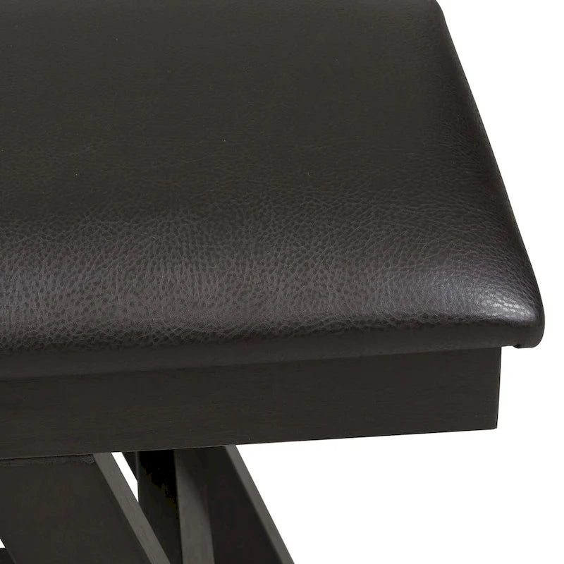 Banc rembourré expresso foncé