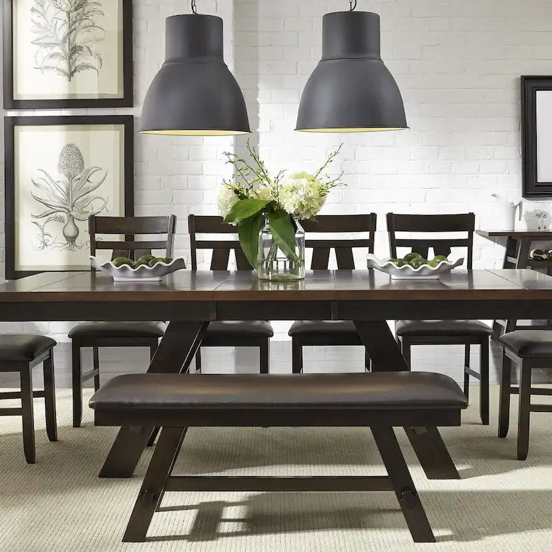 Banc rembourré expresso foncé