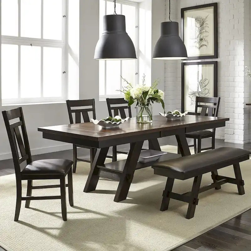 Banc rembourré expresso foncé