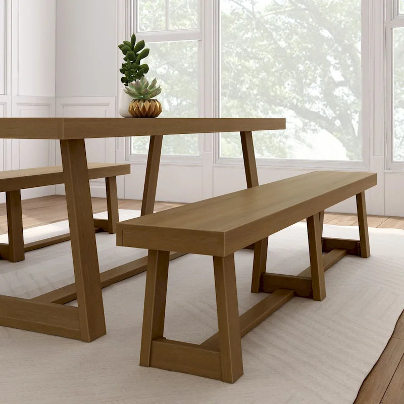 Plank and Beam Classic Solid Wood Dining Bench - 86