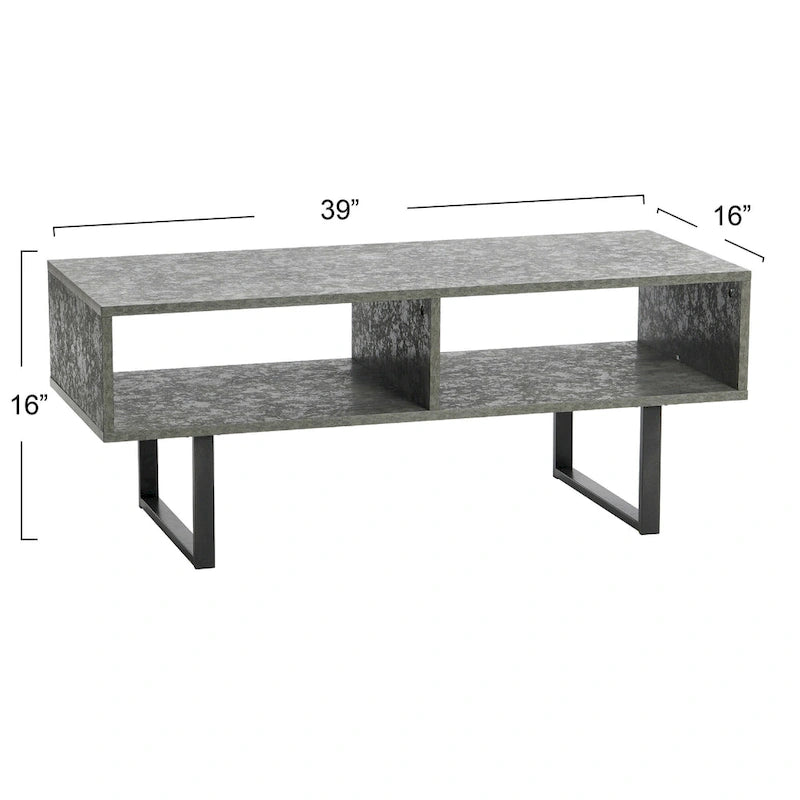 Meuble TV rectangulaire Table basse avec rangement