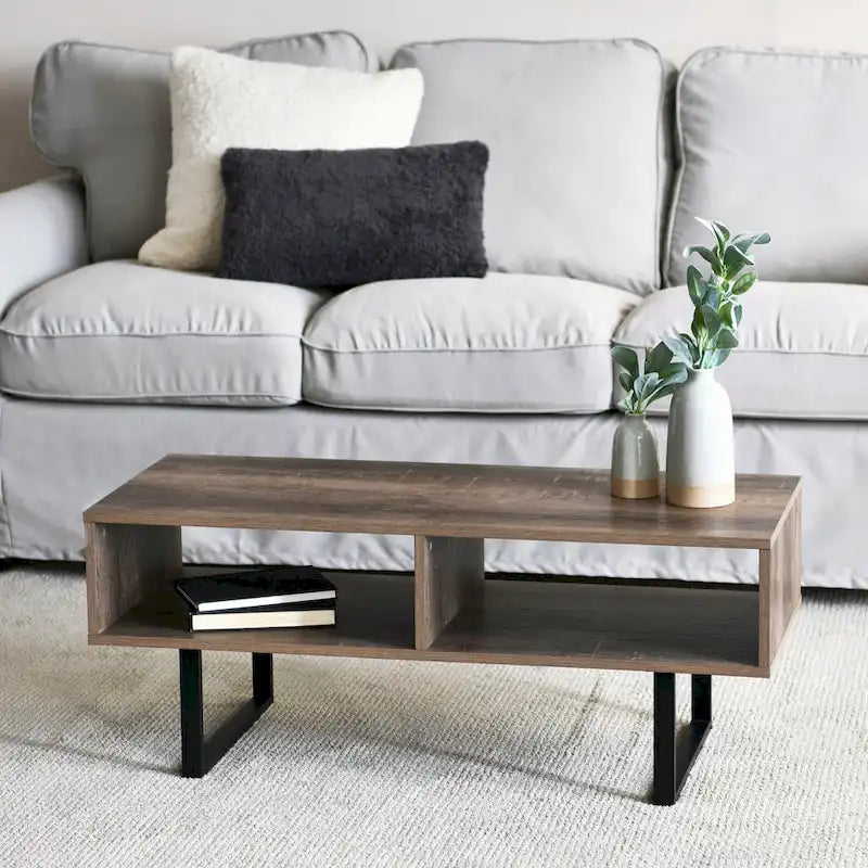Meuble TV rectangulaire Table basse avec rangement