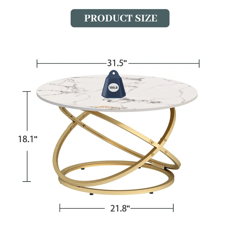 Table basse Accent avec dessus en verre et en pierre et base en métal