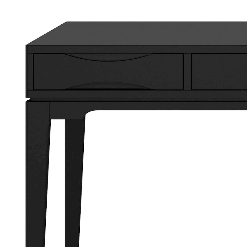 Bureau d'écriture de bureau moderne du milieu du siècle en bois massif, 60 pouces de large