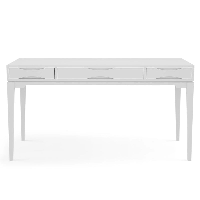Bureau d'écriture de bureau moderne du milieu du siècle en bois massif, 60 pouces de large