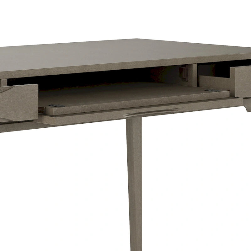 Bureau d'écriture de bureau moderne du milieu du siècle en bois massif, 60 pouces de large