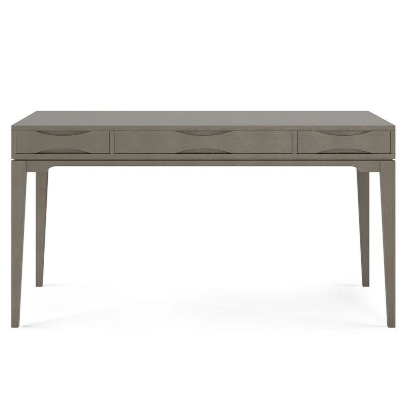 Bureau d'écriture de bureau moderne du milieu du siècle en bois massif, 60 pouces de large