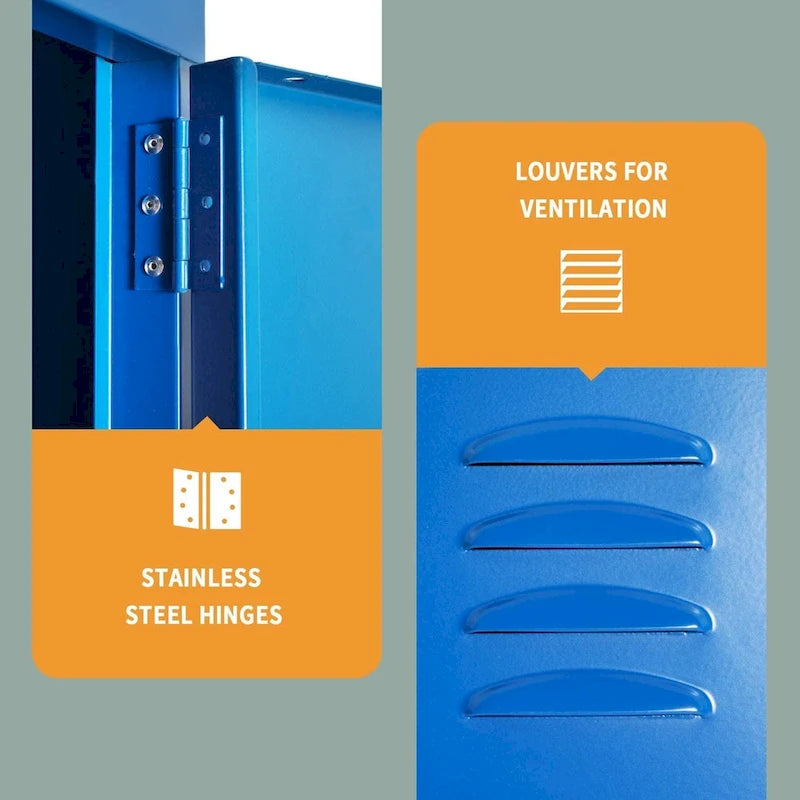 Armoire de Rangement 5 Portes en Métal pour École Bureau Salle de Sport