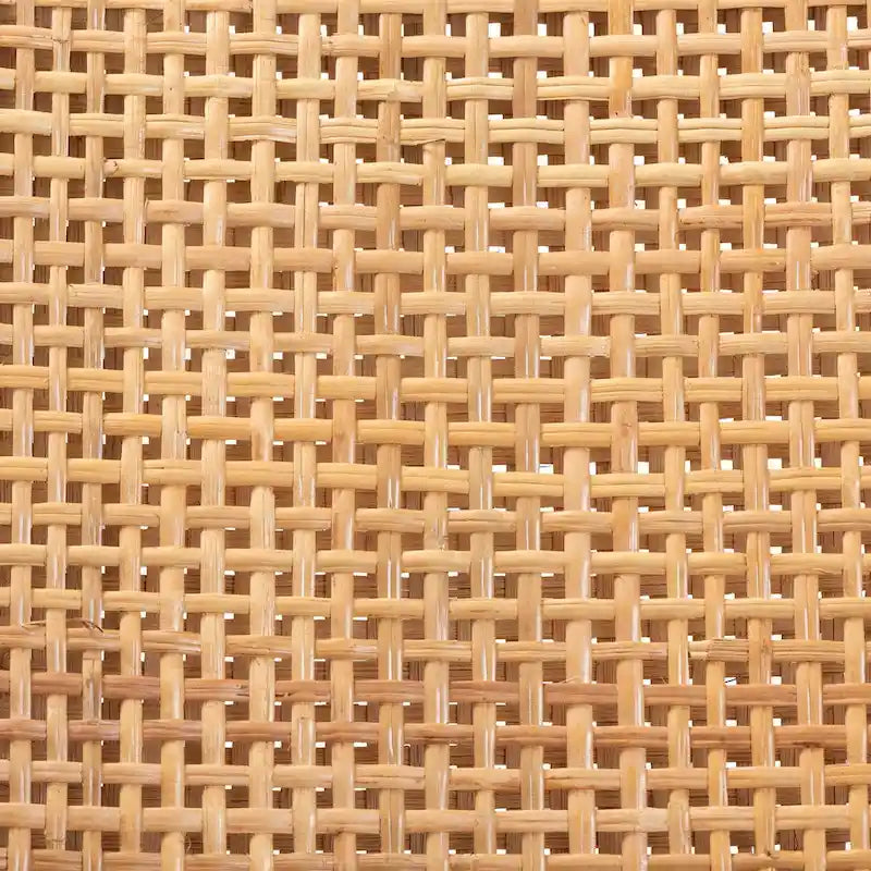 Chaise de salle à manger Bohème en rotin naturel et bois d'acajou