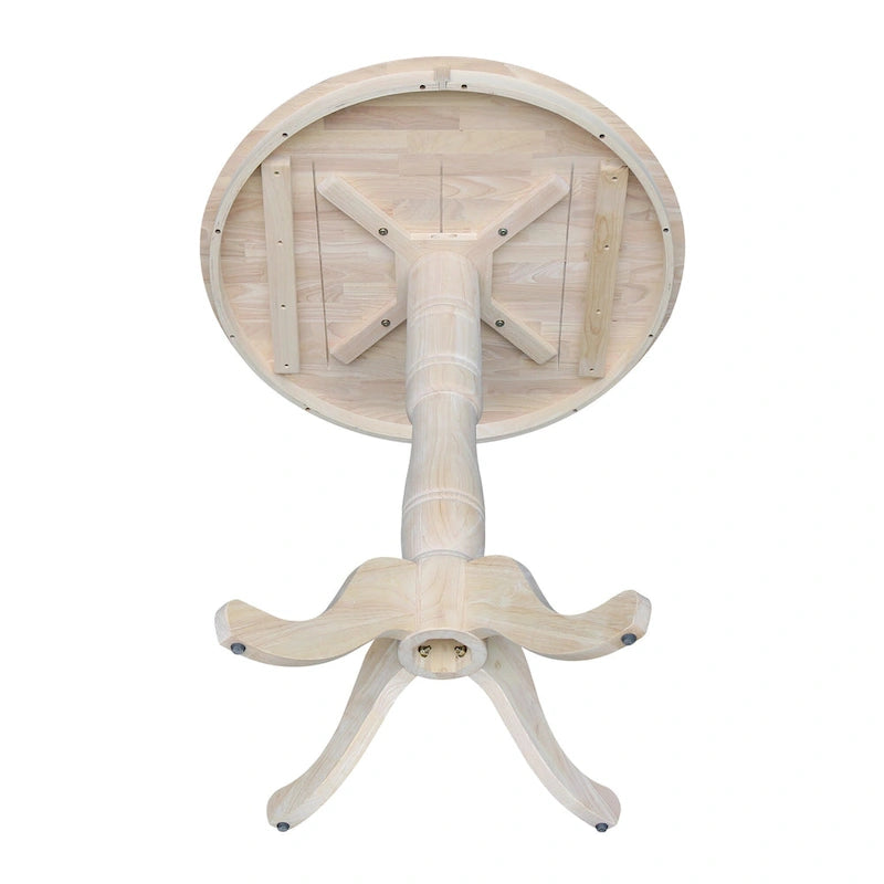 Table piédestal ronde de 91 cm de hauteur bar, non finie