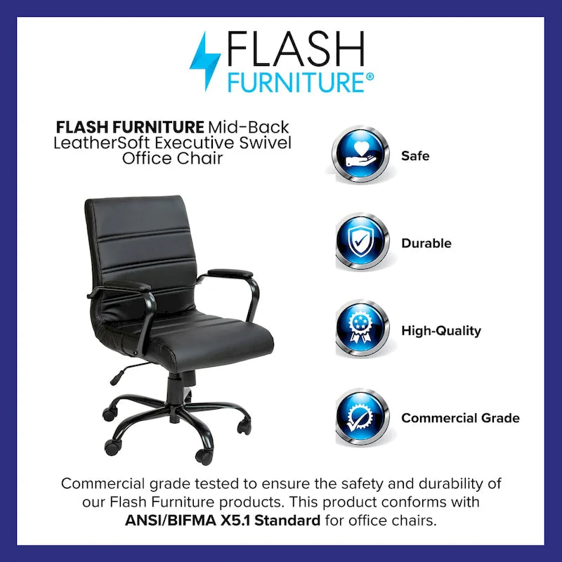 Fauteuil de bureau pivotant mi-dossier de direction