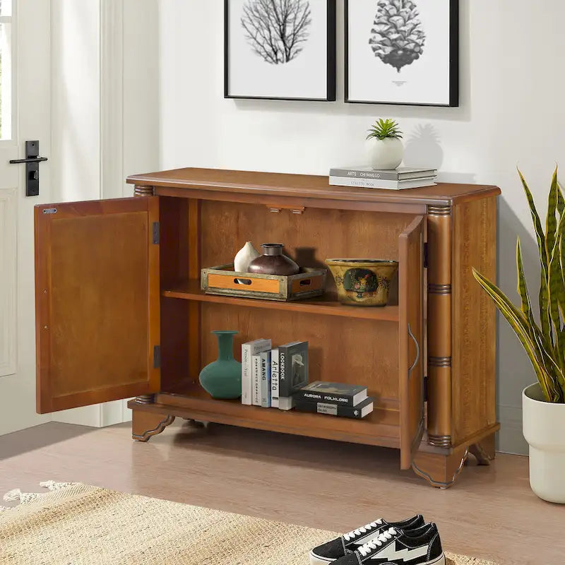 Console d'entrée avec étagère de rangement réglable