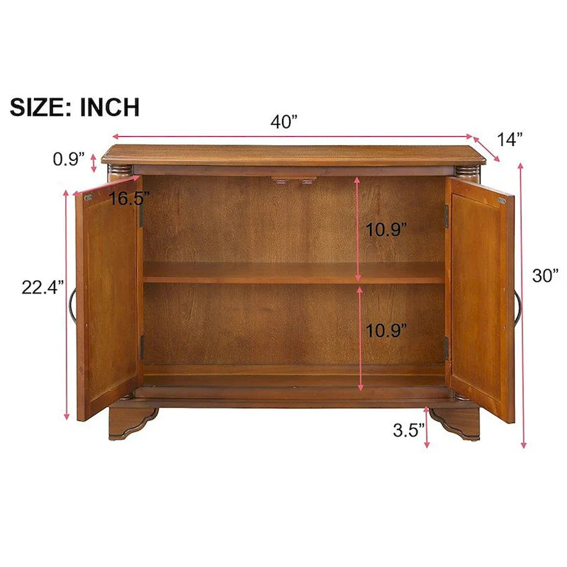 Console d'entrée avec étagère de rangement réglable