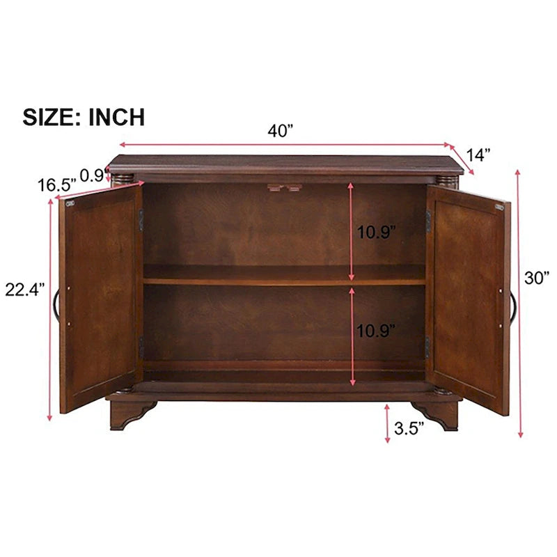 Console d'entrée avec étagère de rangement réglable