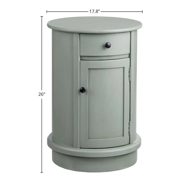 Meuble d'appoint 2 portes, 26 po, gris