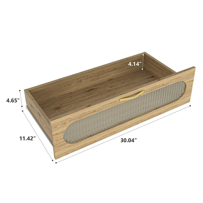 Commode double large en bois avec tiroirs larges Commode moderne