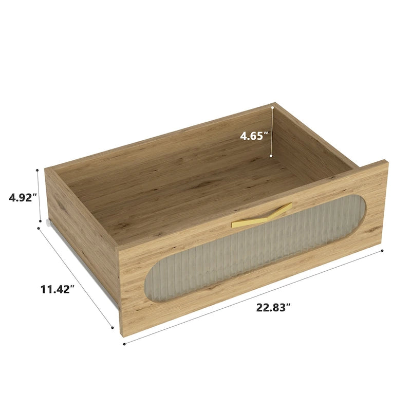 Commode double large en bois avec tiroirs larges Commode moderne