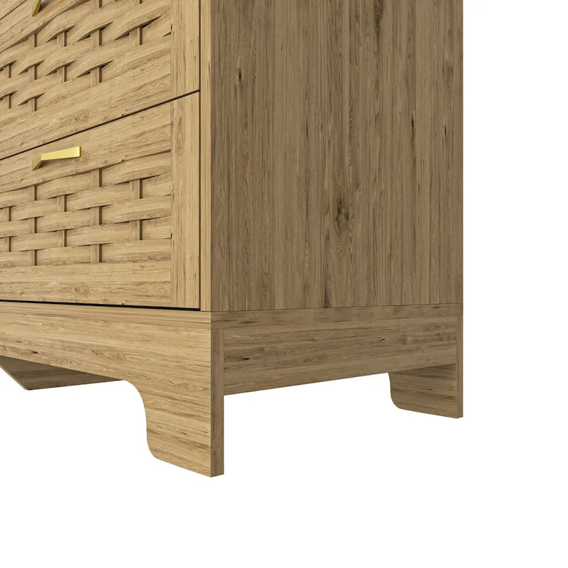Commode double large en bois avec tiroirs larges Commode moderne