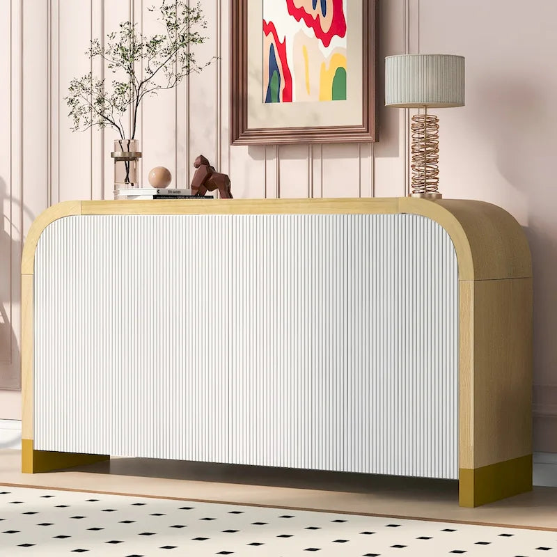 Meuble de rangement avec étagères réglables pour bureau, salon et entrée