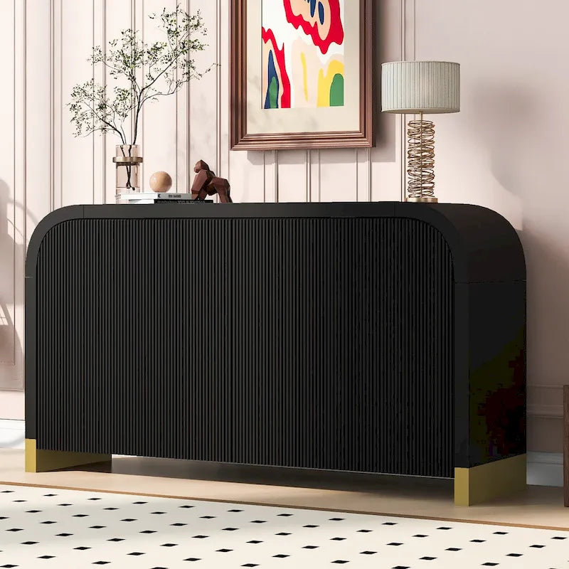 Meuble de rangement avec étagères réglables pour bureau, salon et entrée