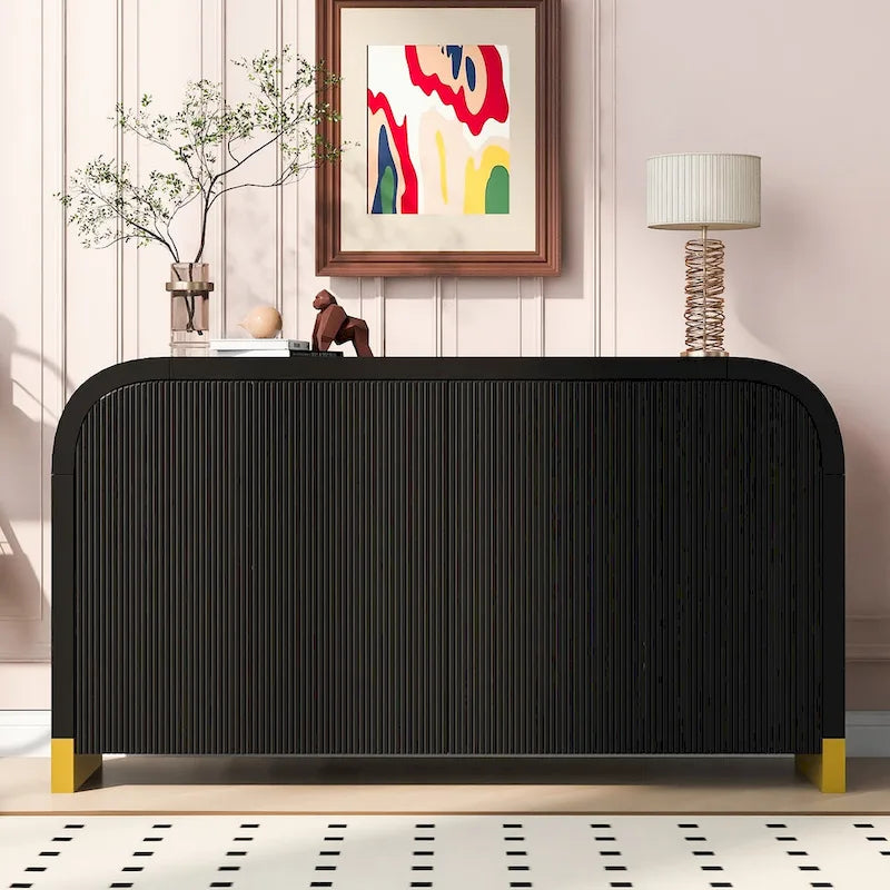 Meuble de rangement avec étagères réglables pour bureau, salon et entrée