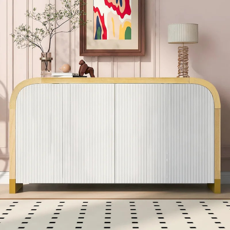 Meuble de rangement avec étagères réglables pour bureau, salon et entrée